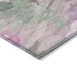 HomeRoots 5' X 8' Elegant Blush Mauve Floral Washable Area Rug for Indoor & Outdoor Use - Durable & Stylish! 641153