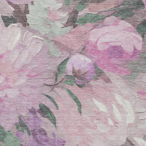 HomeRoots 8' X 10' Blush Mauve Floral Area Rug - Durable, Washable, Stylish for Indoor & Outdoor Spaces 641155