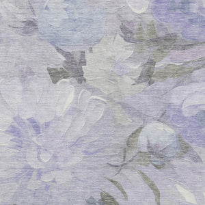 HomeRoots 5' X 8' Timeless Lavender & Ivory Floral Area Rug - Washable, Durable for Indoor & Outdoor Spaces 641159