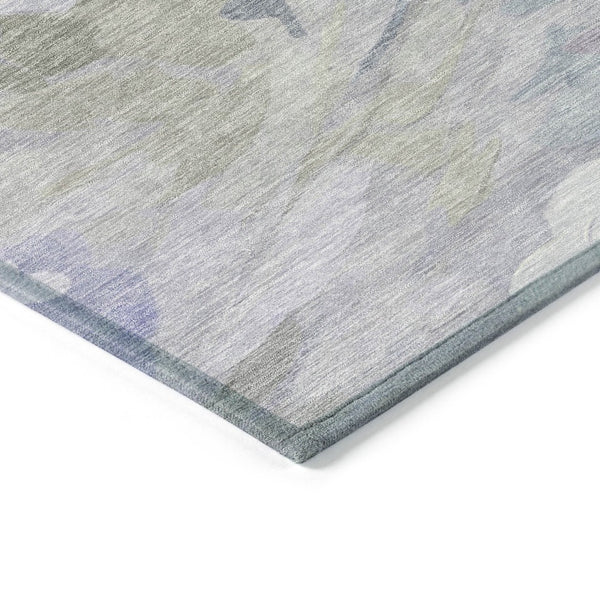 HomeRoots 5' X 8' Timeless Lavender & Ivory Floral Area Rug - Washable, Durable for Indoor & Outdoor Spaces 641159