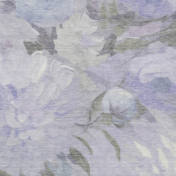 HomeRoots 10' X 14' Durable Lavender & Ivory Floral Area Rug – Indoor/Outdoor, Machine Washable, Stylish Elegance 641163