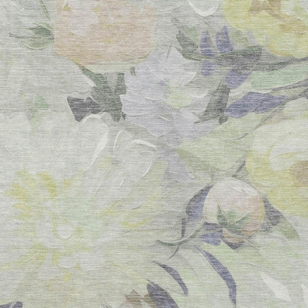 HomeRoots 9' X 12' Mint Green Floral Area Rug - Stylish, Washable, Durable Indoor/Outdoor Design for Any Space 641168