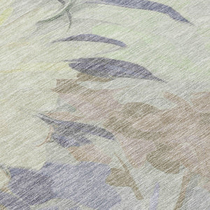 HomeRoots 10' Mint Green Floral Washable Area Rug - Indoor/Outdoor Durable, Stain-Resistant, Easy Care Design 641169