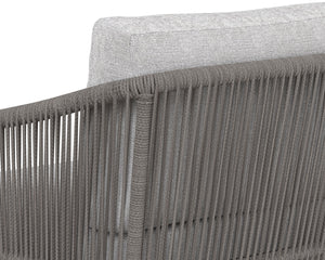 Sunpan Allariz Swivel Armchair - Modern Outdoor Seating with UV Resistant Fabric and Durable Aluminum Frame Warm / Gracebay Light Grey