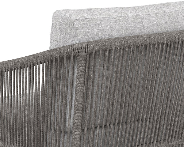 Sunpan Allariz Swivel Armchair - Modern Outdoor Seating with UV Resistant Fabric and Durable Aluminum Frame Warm / Gracebay Light Grey