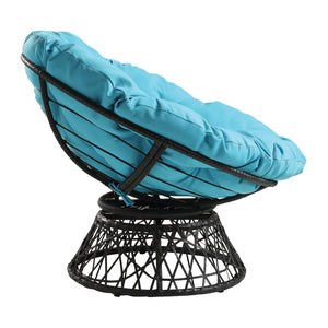 OSP Home Furnishings Papasan Chair Blue