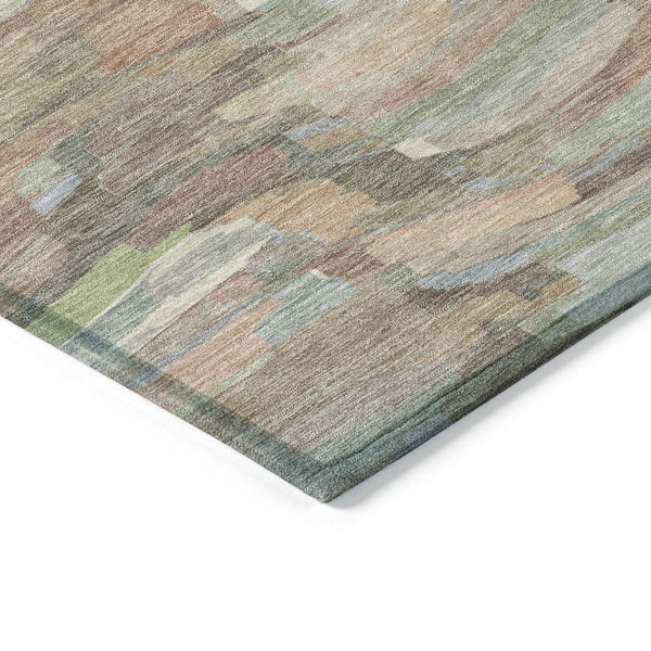 HomeRoots 10' Copper Peach Ivory Striped Washable Area Rug – Durable Indoor/Outdoor Style for Every Space 641235