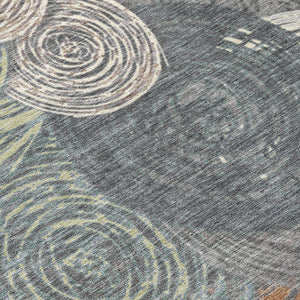 HomeRoots 8' Round Geometric Indoor Outdoor Area Rug in Brown Taupe & Beige – Washable, Durable & Stylish! 641274