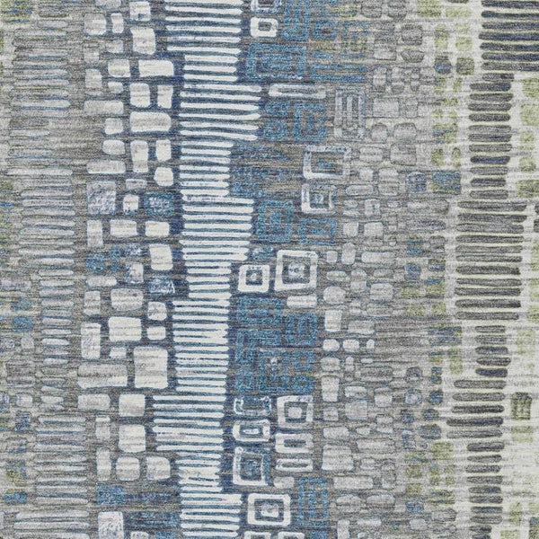 HomeRoots 8' X 10' Artichoke Green Geometric Washable Indoor-Outdoor Area Rug – Durable, Stylish & Easy-Care! 641305