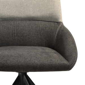 English Elm Maverick Swivel Polyester Dining Chairs with Black Metal Legs for Modern Kitchens B2736P464831