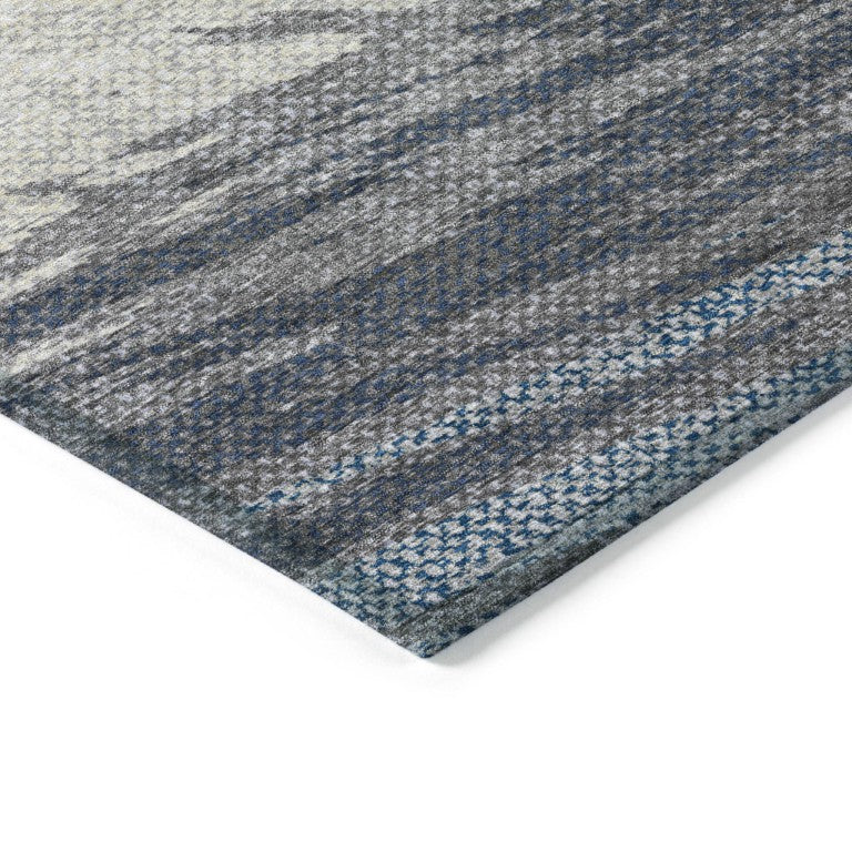 Striped Coastal Washable Polyester Indoor Outdoor Area Rug for Modern Home Decor