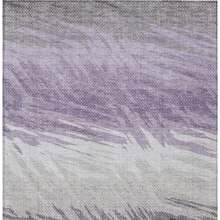Striped Washable Polyester Area Rug Low Pile for Indoor Outdoor Patio and Family Room Use
