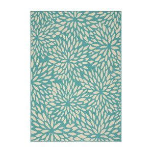 Christopher Knight Home® - Noble House - Claus Indoor Floral 5 X 8 Area Rug, Blue and Ivory