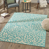 Christopher Knight Home® - Noble House - Claus Indoor Floral 5 X 8 Area Rug, Blue and Ivory