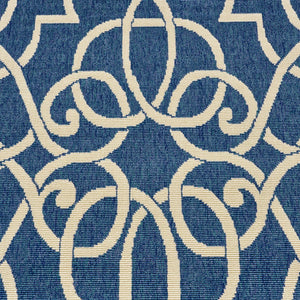 English Elm Christopher Knight Home® - MERIDIAN Navy & Ivory Outdoor Rug 5'3" x 7'6" - Machine Woven Polypropylene, Durable Loop Pile, UV Safe 64158.00