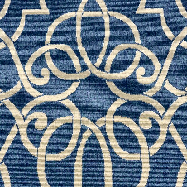 English Elm Christopher Knight Home® - MERIDIAN Navy & Ivory Outdoor Rug 5'3" x 7'6" - Machine Woven Polypropylene, Durable Loop Pile, UV Safe 64158.00