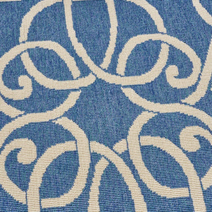 English Elm Christopher Knight Home® - MERIDIAN Navy & Ivory Outdoor Rug 5'3" x 7'6" - Machine Woven Polypropylene, Durable Loop Pile, UV Safe 64158.00