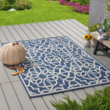 Christopher Knight Home® - Noble House - Jacyntha Indoor Geometric 5 X 8 Area Rug, Navy and Ivory