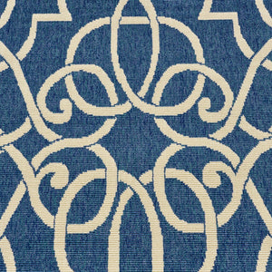 English Elm Christopher Knight Home® - MERIDIAN Navy & Ivory Outdoor Rug 5'3" x 7'6" - Machine Woven Polypropylene, Durable Loop Pile, UV Safe 64158.00