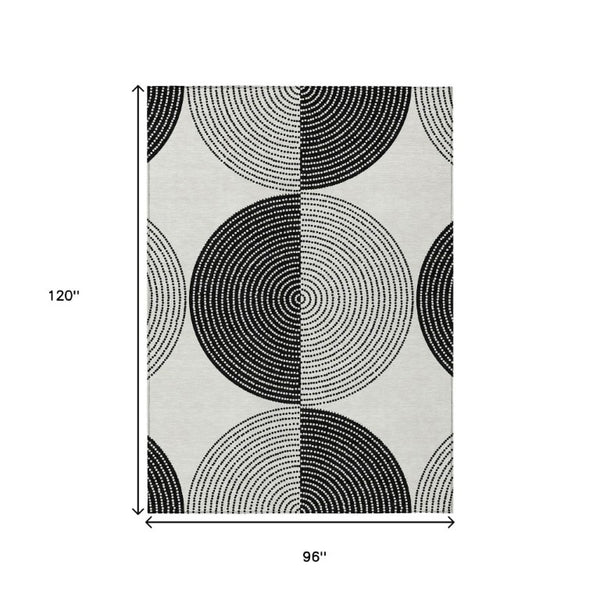 Geometric Polyester Area Rug Washable Stain Resistant Indoor Outdoor High Traffic Spaces