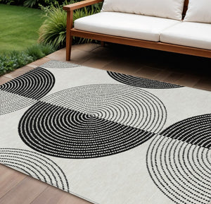 Geometric Polyester Area Rug Washable Stain Resistant Indoor Outdoor High Traffic Spaces