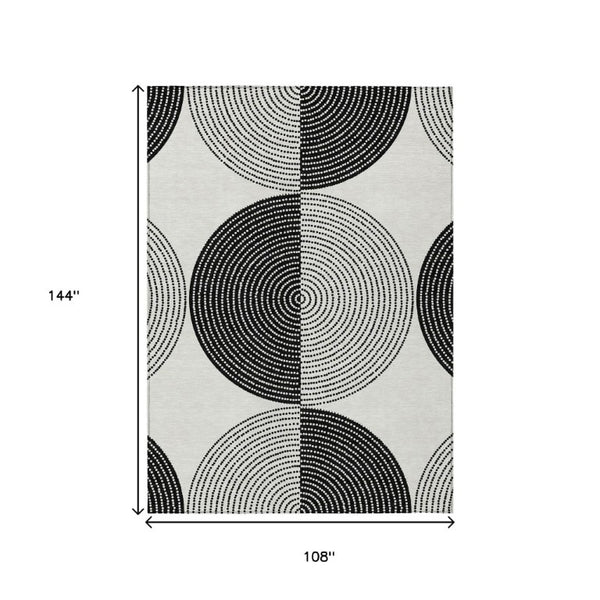 Geometric Polyester Area Rug Washable Stain Resistant Indoor Outdoor High Traffic Spaces