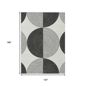 Geometric Polyester Area Rug Washable Stain Resistant Indoor Outdoor High Traffic Spaces