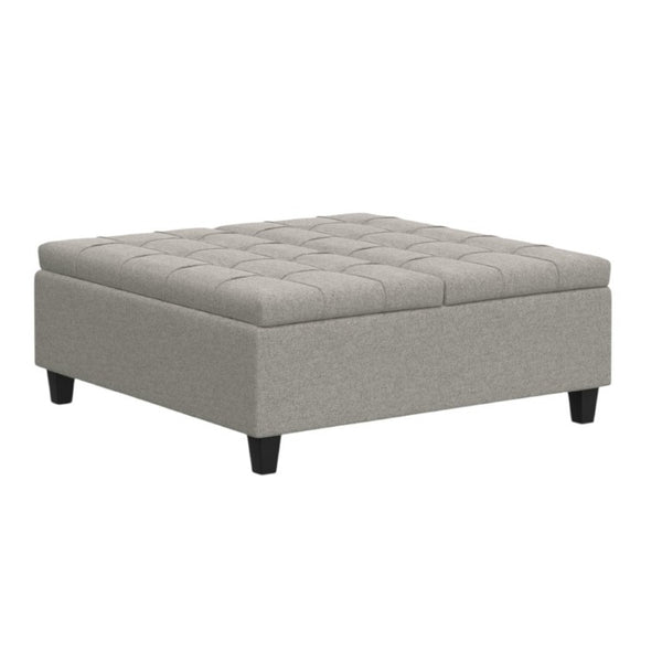 40 Inch Tufted Upholstered Storage Ottoman Cloud Cushion for Living Room Decor