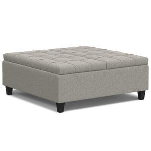40 Inch Tufted Upholstered Storage Ottoman Cloud Cushion for Living Room Decor