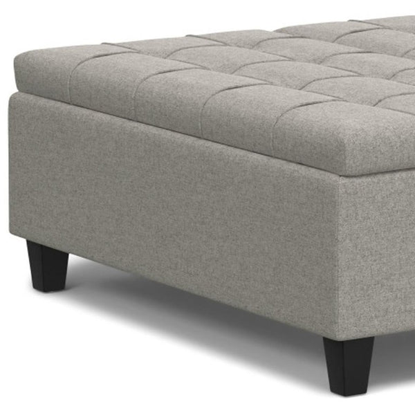40 Inch Tufted Upholstered Storage Ottoman Cloud Cushion for Living Room Decor