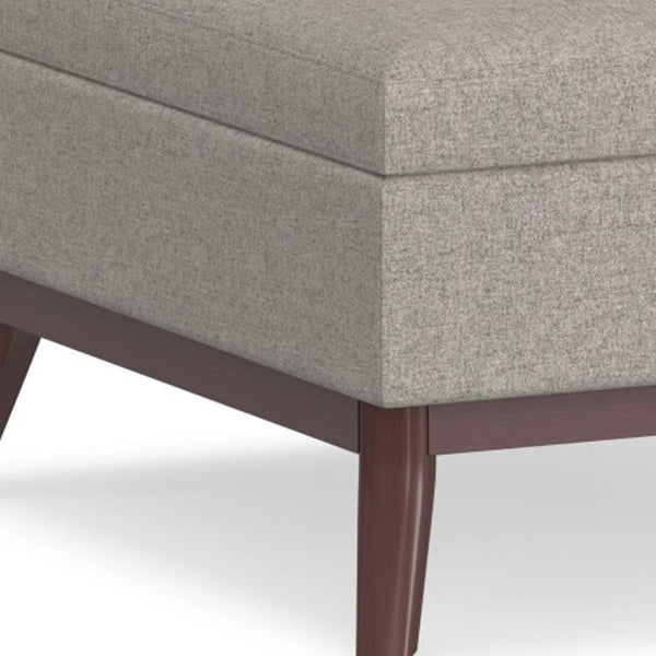 34 Inch Cloud Upholstered Storage Ottoman Plush Seat for Living Room Comfort