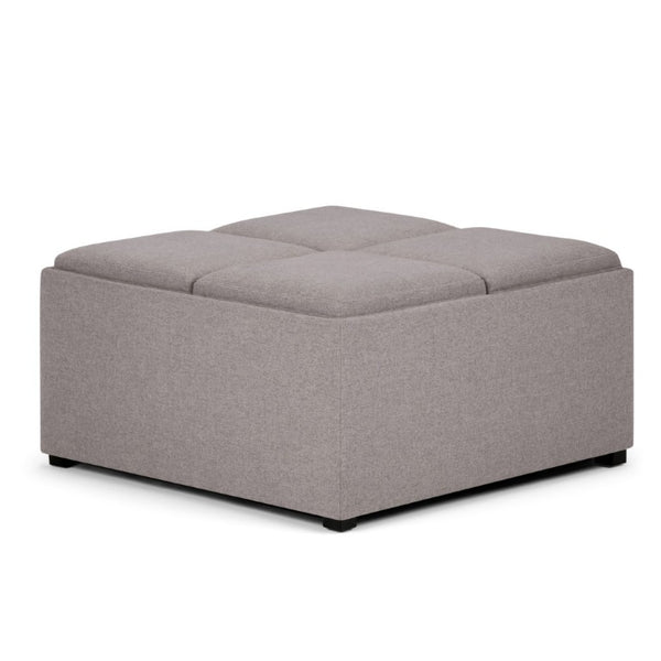 35 Inch Upholstered Storage Ottoman Tufted Cloud Cushion Living Room Accent Piece