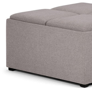35 Inch Upholstered Storage Ottoman Tufted Cloud Cushion Living Room Accent Piece