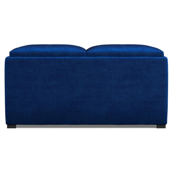 35 Inch Velvet Storage Ottoman Tufted Upholstered Footrest for Living Room Decor