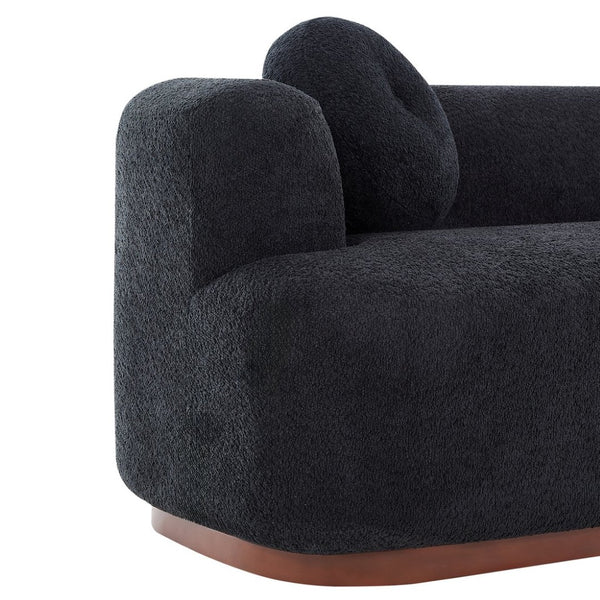 English Elm Compressed Three Seat Sofa with Rubberwood Base Polyester Upholstered Living Room Couch N771P392415H_N771P392416H