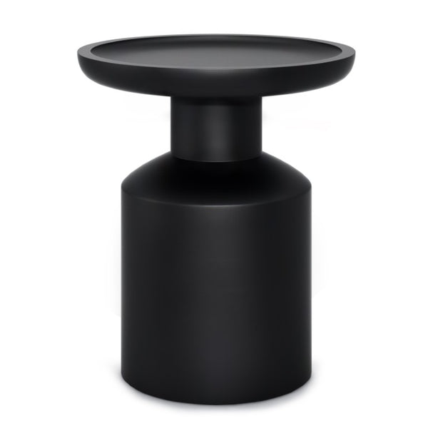 18 Inch Solid Wood Round Pedestal End Table Compact Accent for Living Room or Bedroom