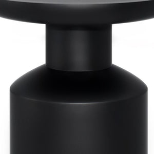 18 Inch Solid Wood Round Pedestal End Table Compact Accent for Living Room or Bedroom
