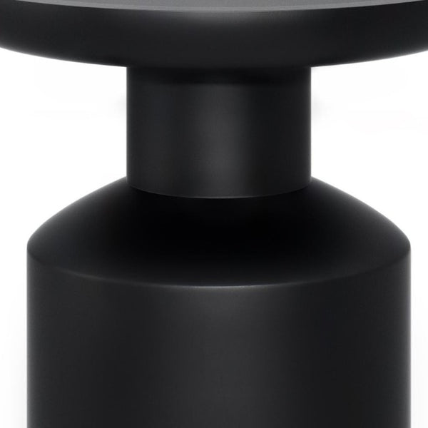 18 Inch Solid Wood Round Pedestal End Table Compact Accent for Living Room or Bedroom