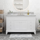 Christopher Knight Home® - Noble House - - 49'' Cararra White Marble Vanity Top&Ceramic Sink