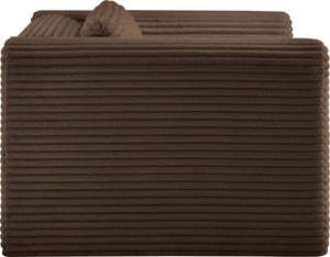 Meridian Furniture Shaggy Corduroy Accent Chair with Plush Foam Seating and Modular Design for Living Room Decor Brown 641Brown-Chair