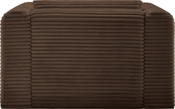 Meridian Furniture Shaggy Corduroy Accent Chair with Plush Foam Seating and Modular Design for Living Room Decor Brown 641Brown-Chair