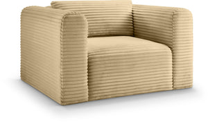 Meridian Furniture Shaggy Corduroy Accent Chair with Plush Foam Seating and Modular Design for Living Room Decor Camel 641Camel-Chair