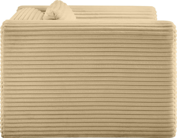 Meridian Furniture Shaggy Corduroy Accent Chair with Plush Foam Seating and Modular Design for Living Room Decor Camel 641Camel-Chair