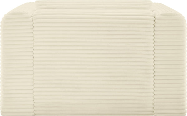 Meridian Furniture Shaggy Corduroy Accent Chair with Plush Foam Seating and Modular Design for Living Room Decor Cream 641Cream-Chair
