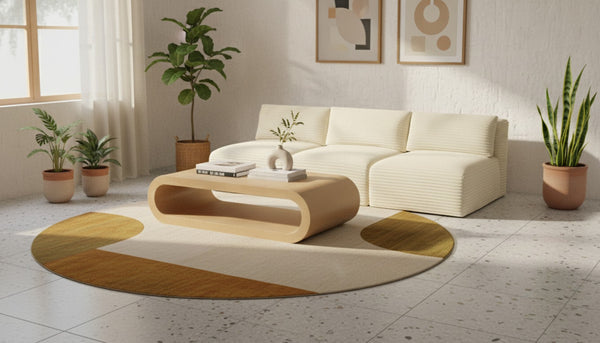Meridian Furniture Shaggy Armless Modular Sectional Sofa in Wide Wale Corduroy Performance Fabric Living Room Cream 93 inches 641Cream-S93