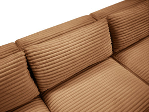 Meridian Furniture Shaggy Corduroy Modular Sectional Seven Piece Performance Fabric Living Room Sofa Set 641Saddle-Sec7D