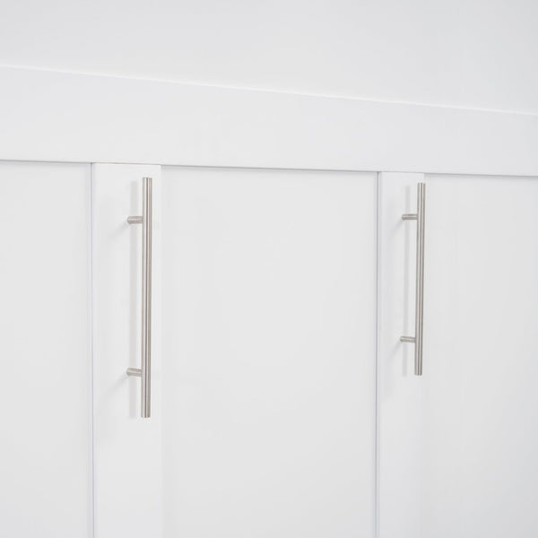 English Elm Full Size Murphy Wall Bed with Led Lighting Shelves Drawers and Fold Down Storage LP100565AAK