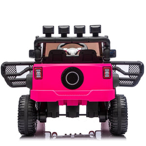 English Elm 24v Kids Electric Ride on Car with Parental Remote Dual Motor Four Wheel Suspension W1578P356392