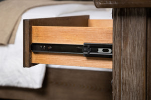 English Elm Transitional Brown Oak Five Drawer Tall Chest Smooth Glides Bedroom Storage B2741P372705