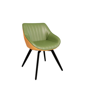 English Elm 29.53" Mid-Century Modern Coffee Table Set With 2 Pu Chairs For Stylish Living & Dining Spaces W2189S00505